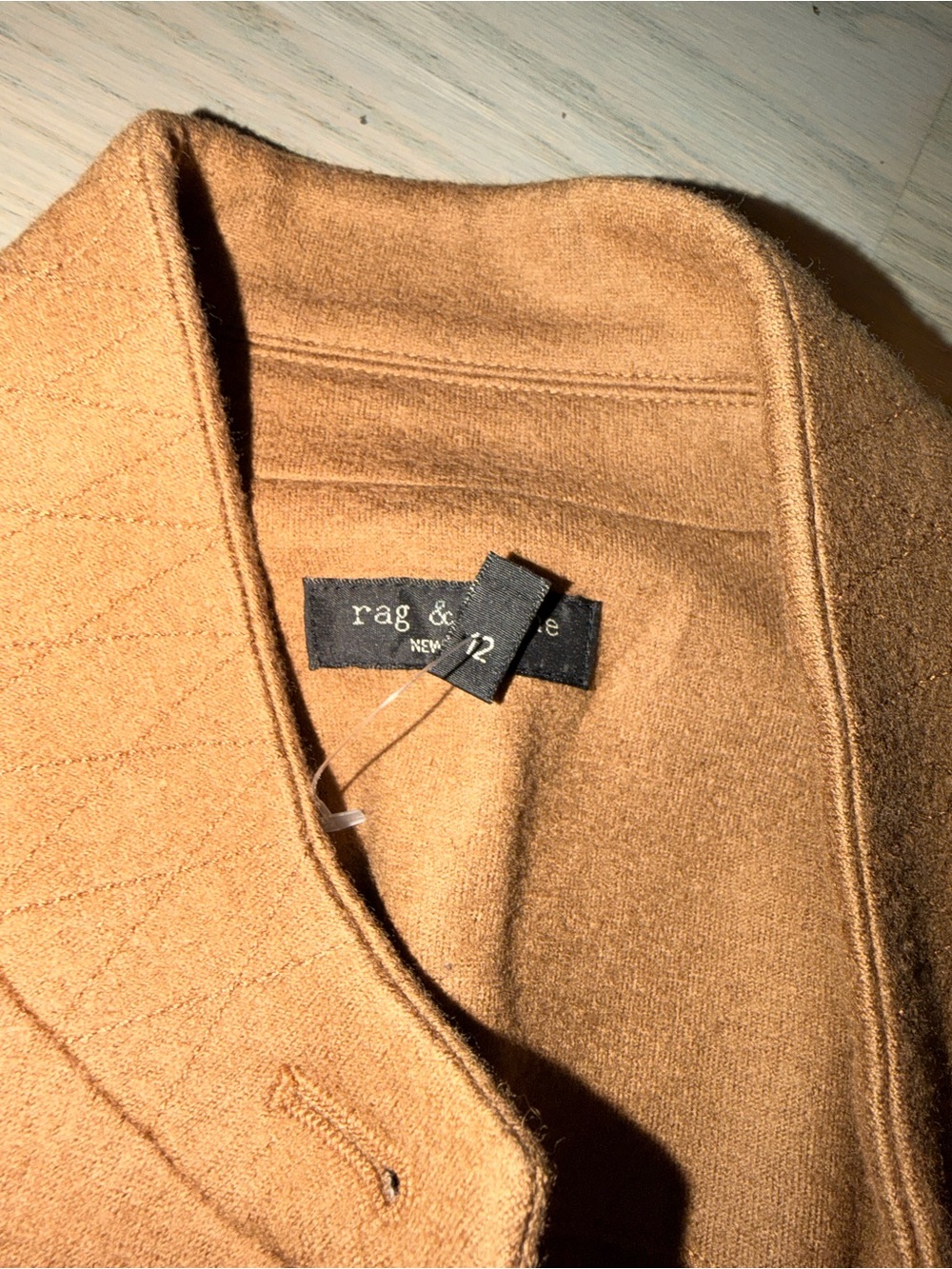 rag & bone Camel Wool-Blend Tailored Button Jacket - Picture 4 of 7